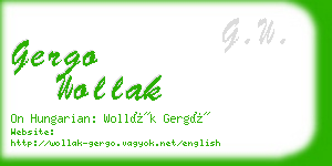 gergo wollak business card